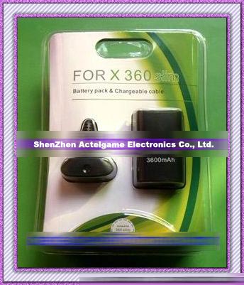 Xbox360Slim Battery Pack & Chargeable Cable game accessory